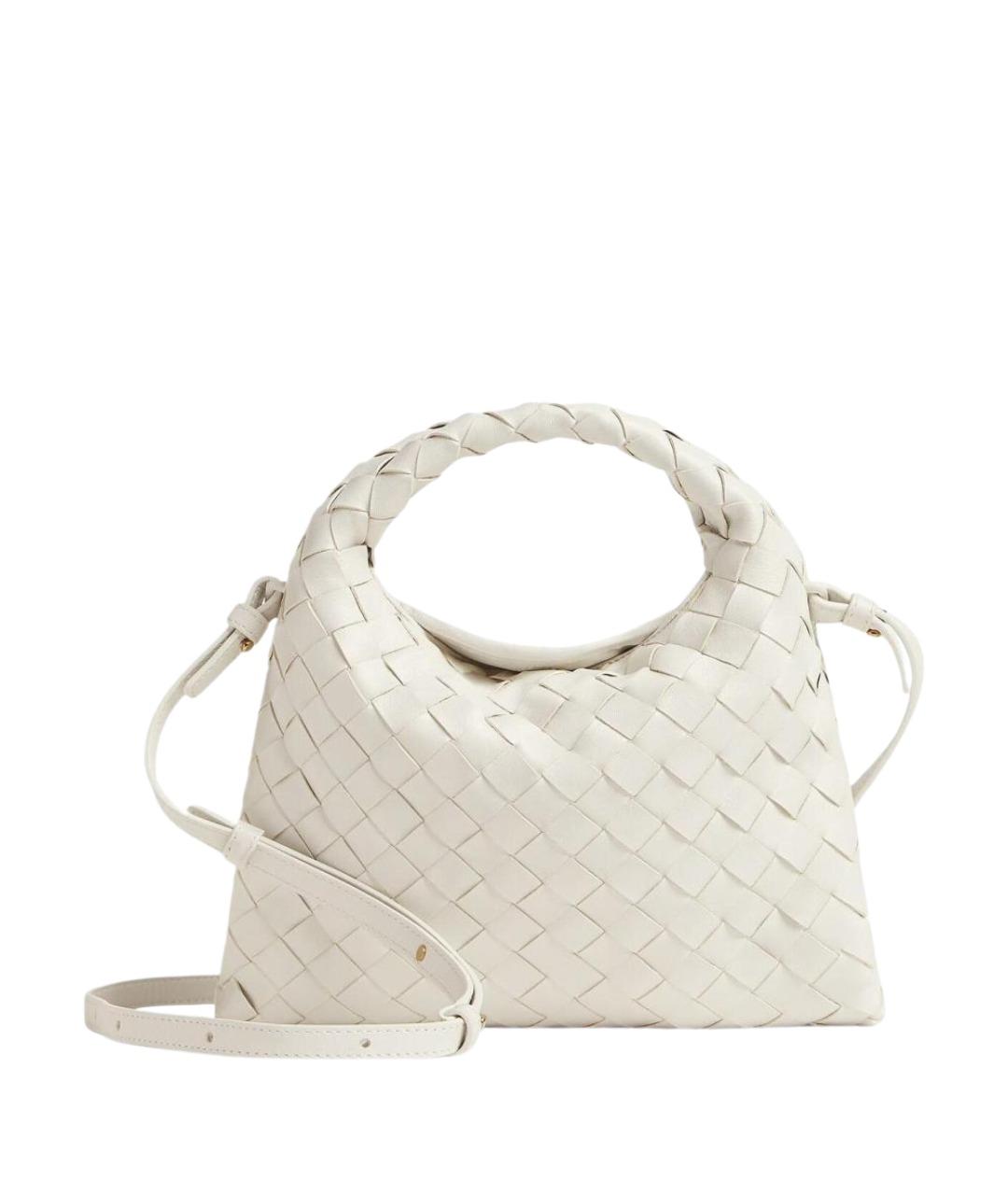 BOTTEGA VENETA Белая кожаная сумка через плечо, фото 1