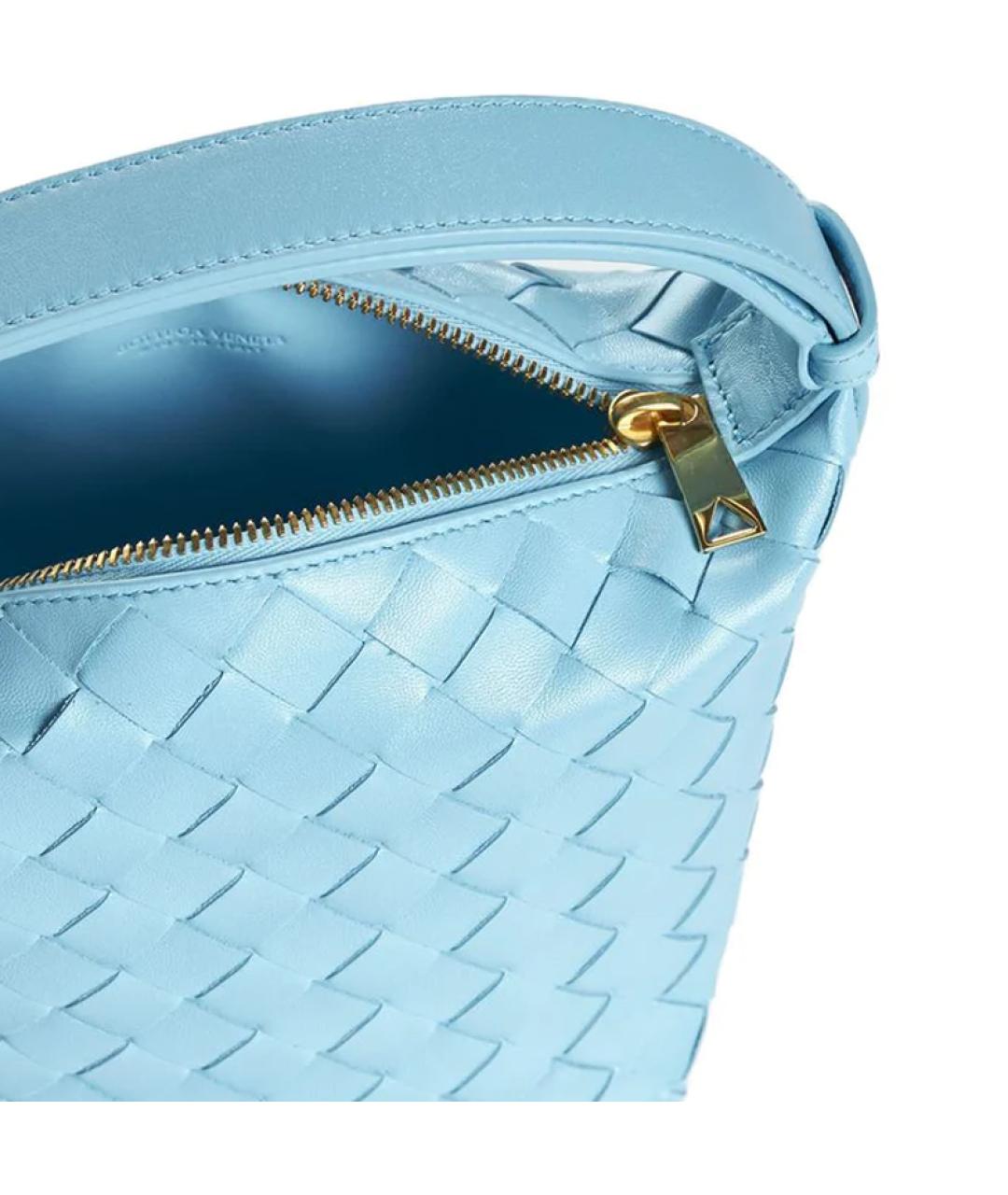 BOTTEGA VENETA Голубая сумка через плечо, фото 3