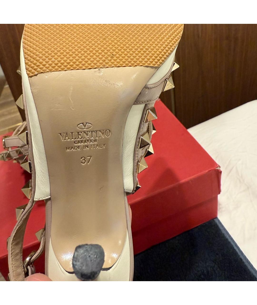 VALENTINO Белые кожаные туфли, фото 5