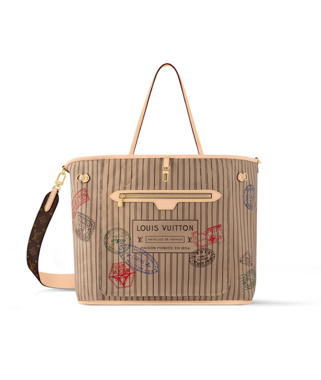 LOUIS VUITTON Коричневая сумка тоут, фото 1