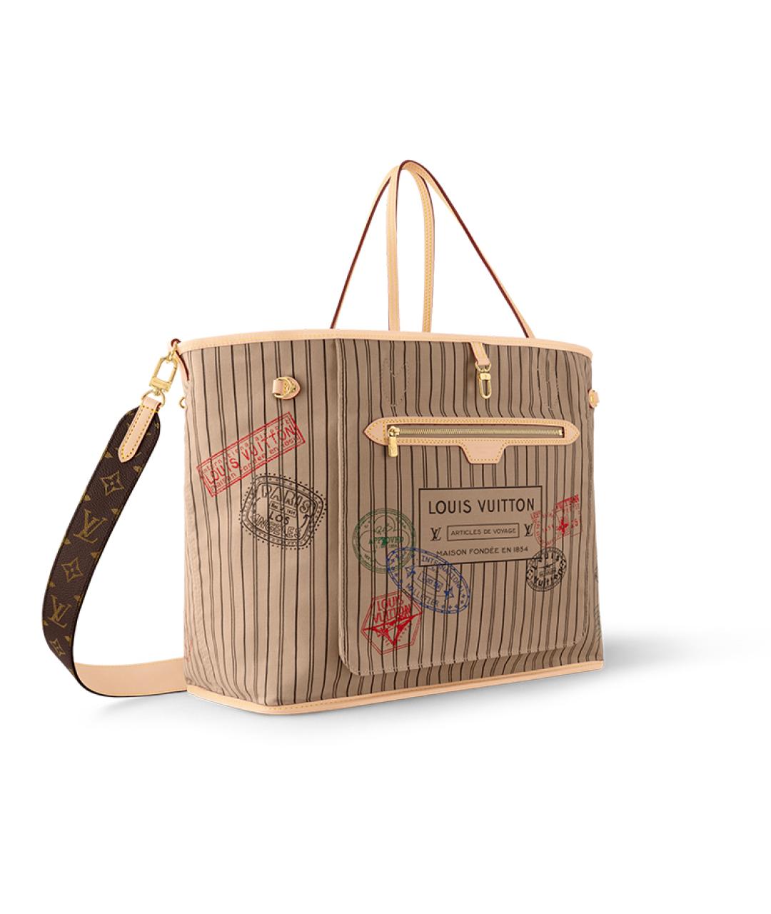LOUIS VUITTON Коричневая сумка тоут, фото 3