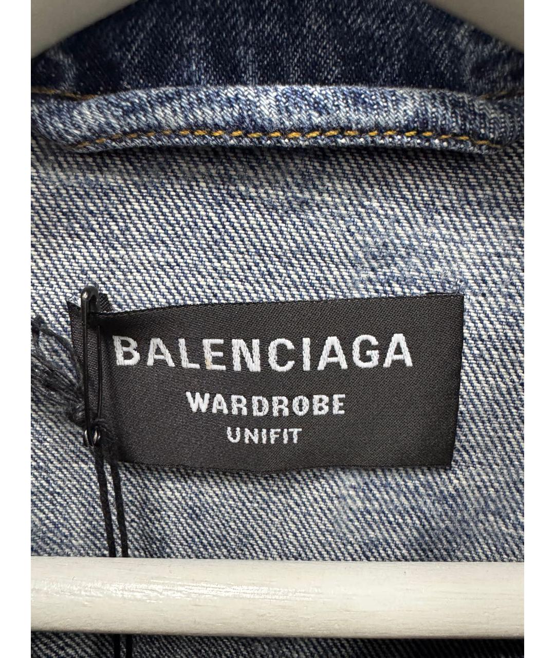 BALENCIAGA Синяя деним куртка, фото 6