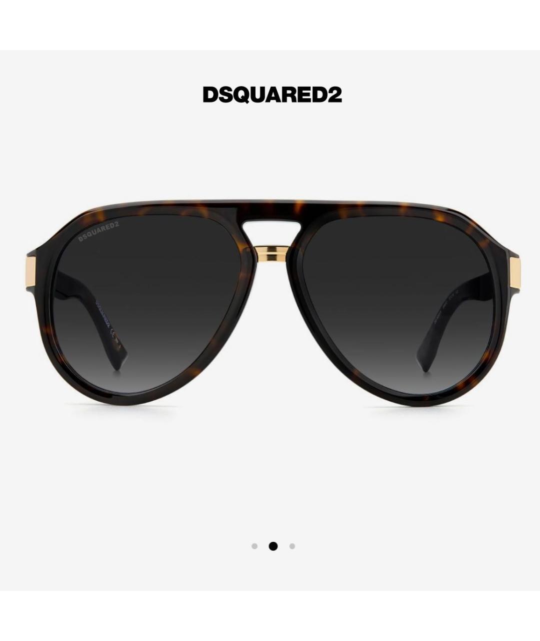 DSQUARED2 Черные пластиковые солнцезащитные очки, фото 4