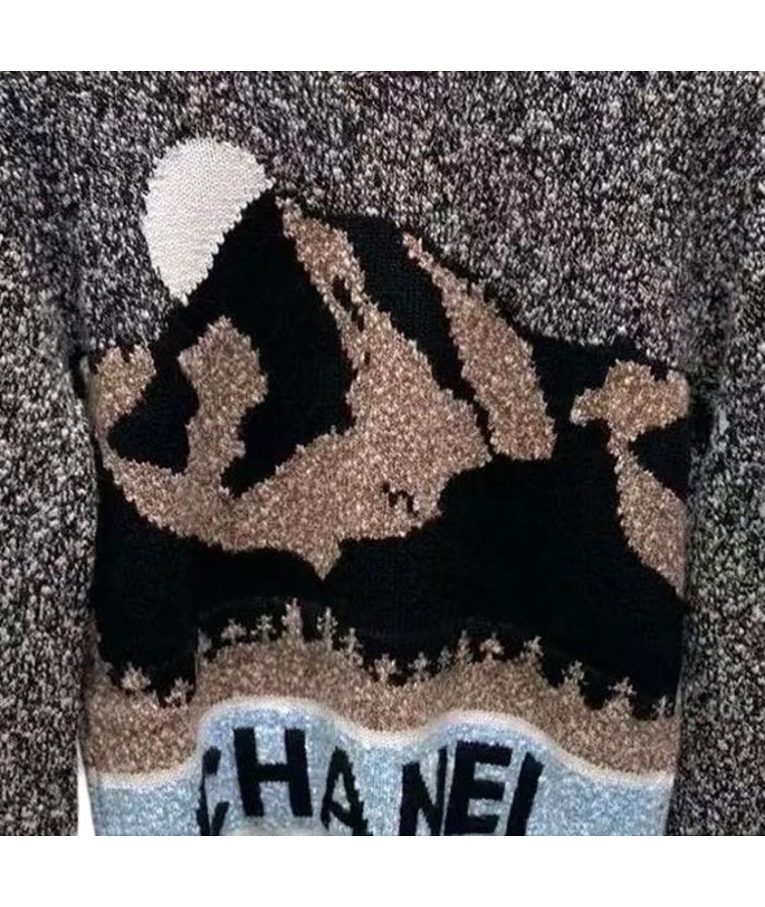 CHANEL Серый кашемировый джемпер / свитер, фото 2