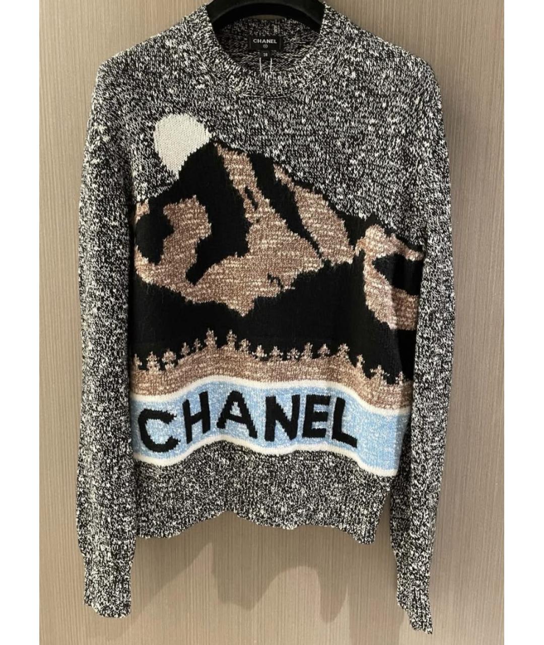 CHANEL Серый кашемировый джемпер / свитер, фото 4