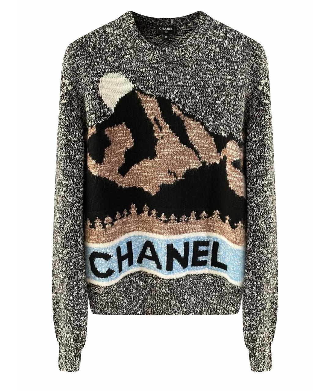 CHANEL Серый кашемировый джемпер / свитер, фото 1