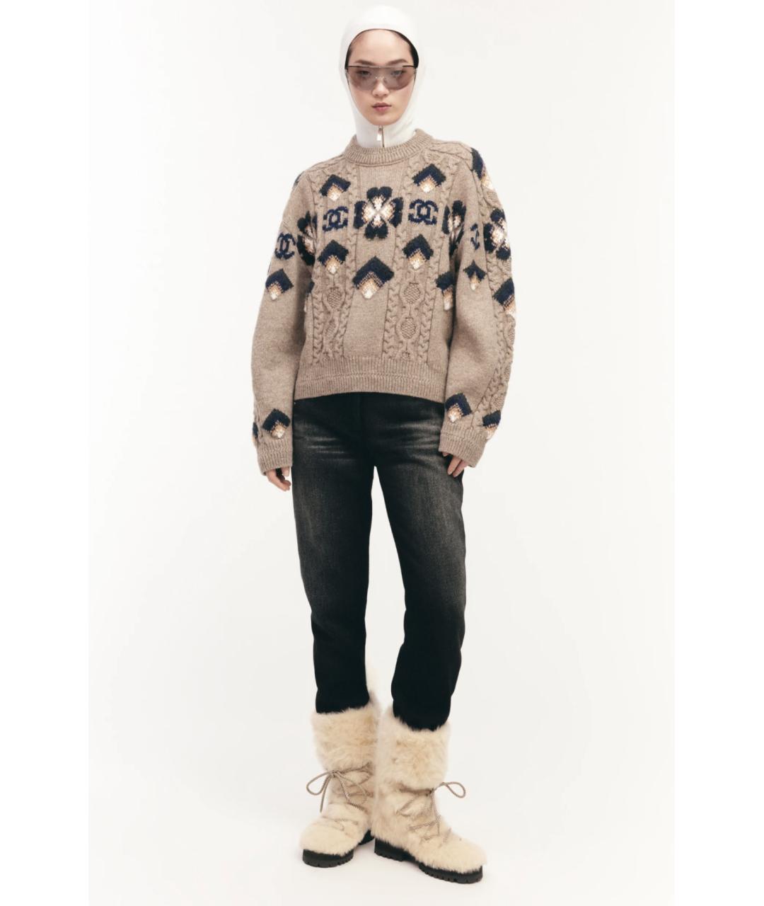 CHANEL Серый кашемировый джемпер / свитер, фото 4