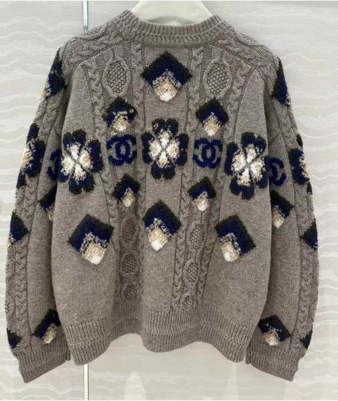 CHANEL Серый кашемировый джемпер / свитер, фото 3