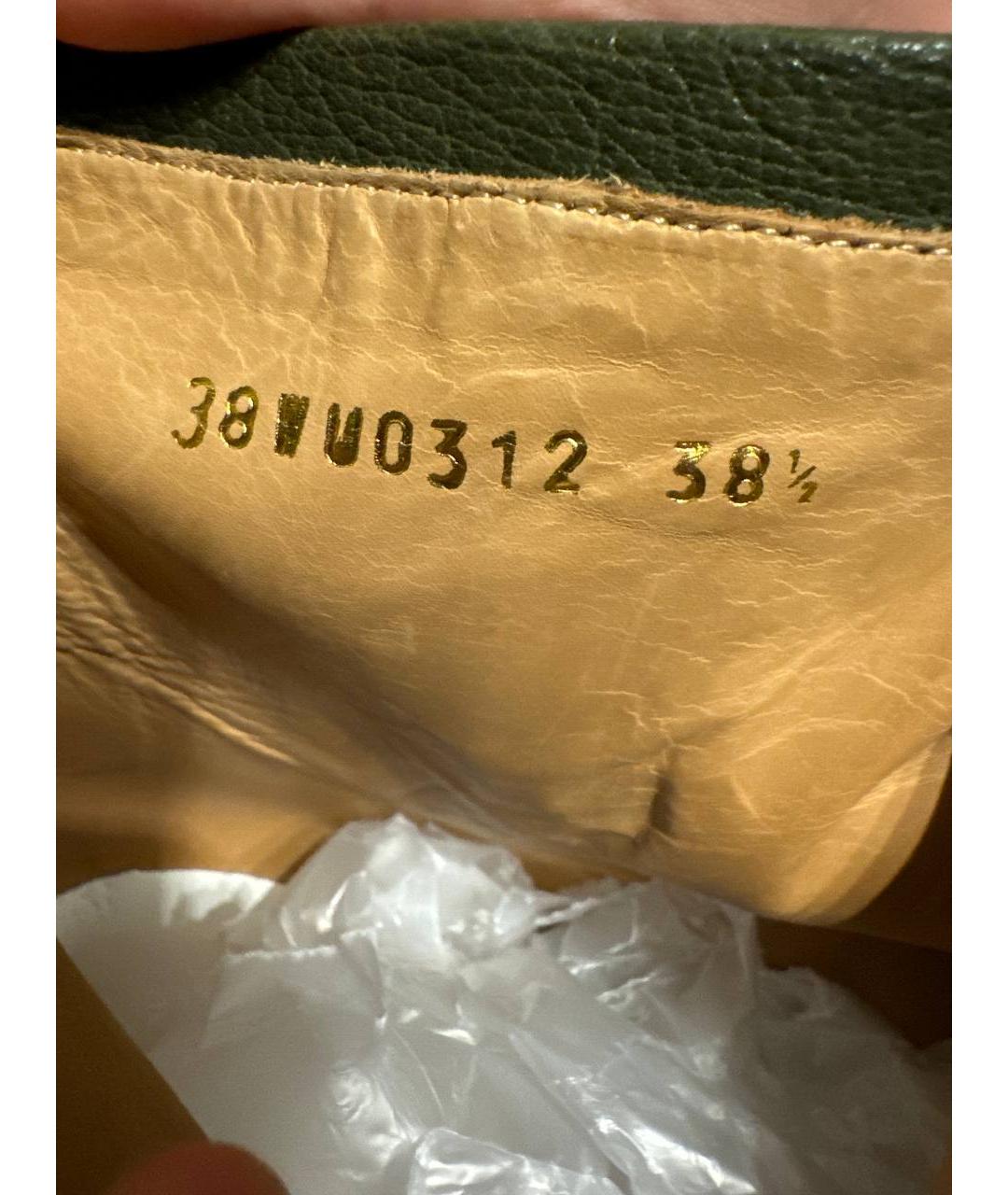 MAISON MARGIELA Зеленые кожаные ботильоны, фото 7