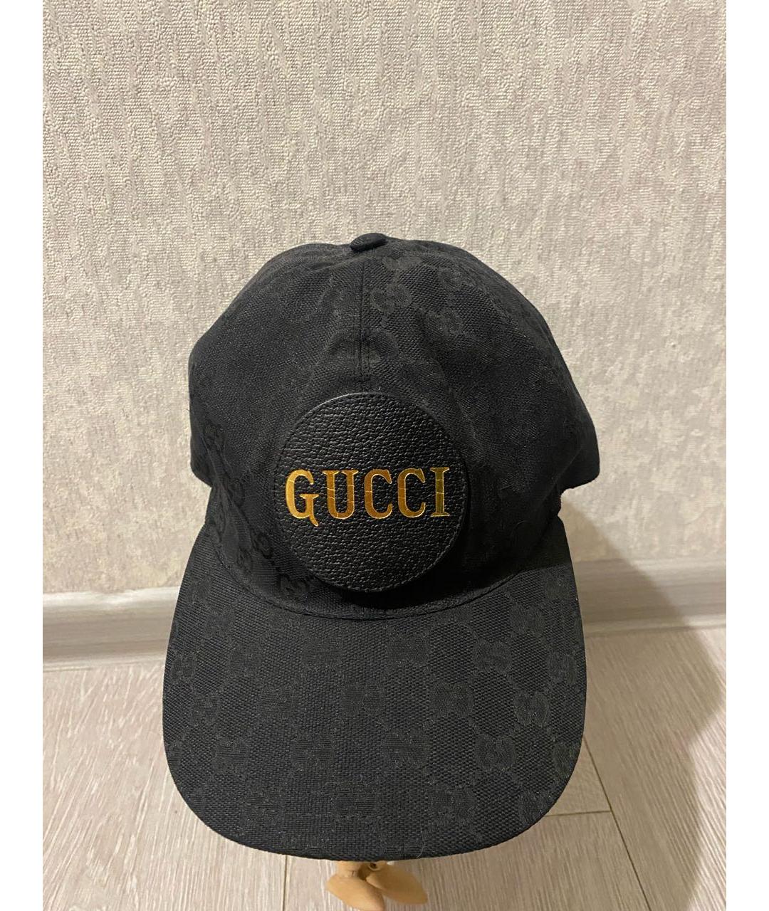 GUCCI Черная хлопковая кепка, фото 2