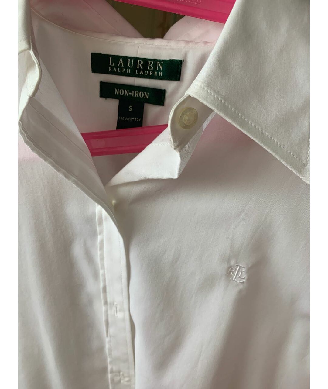 RALPH LAUREN Белая хлопковая рубашка, фото 3
