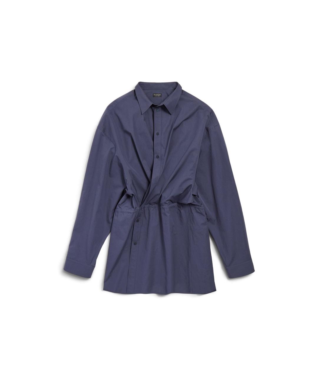 BALENCIAGA Синее хлопковое повседневное платье, фото 1