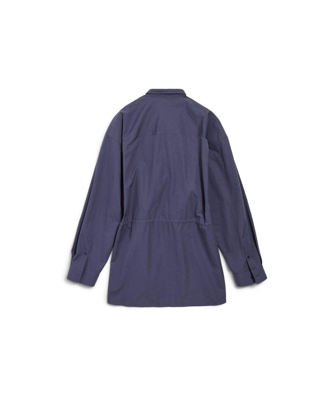 BALENCIAGA Синее хлопковое повседневное платье, фото 2