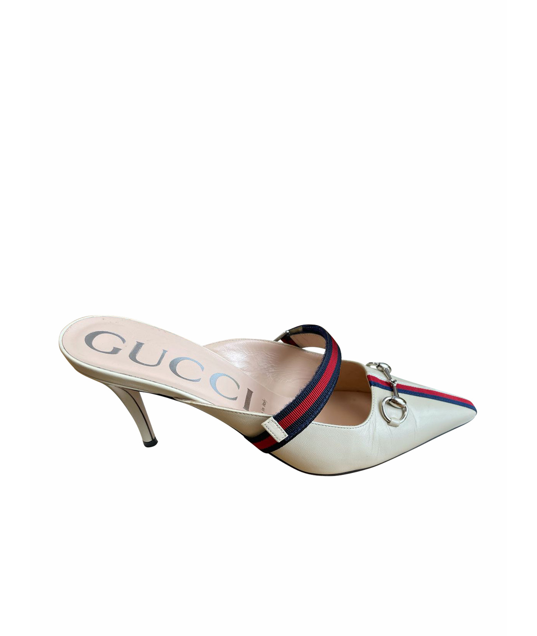 GUCCI Бежевые кожаные туфли, фото 1