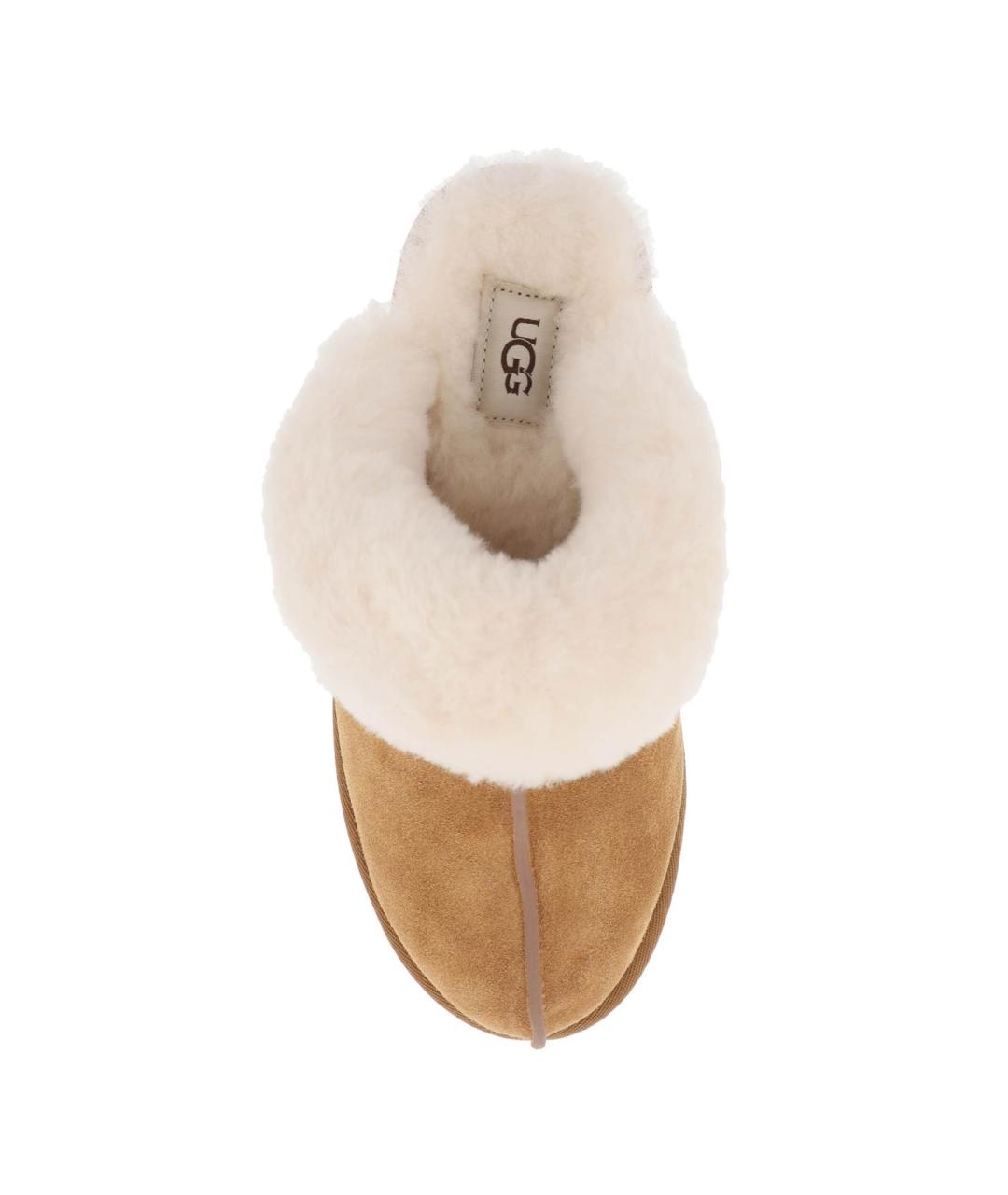 UGG AUSTRALIA Коричневые кожаные сабо, фото 3