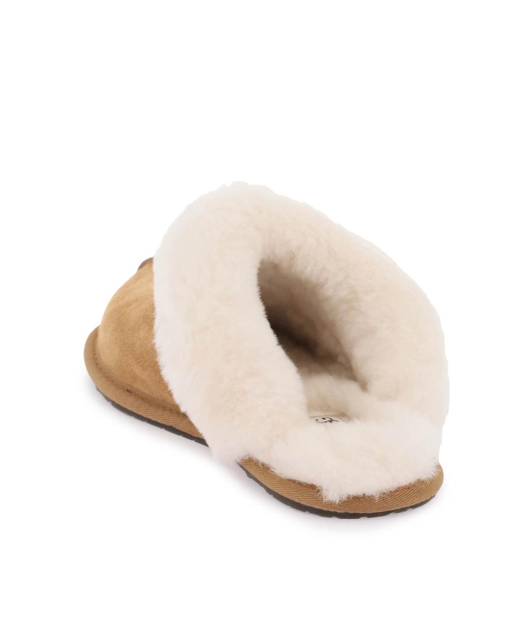 UGG AUSTRALIA Коричневые кожаные сабо, фото 4
