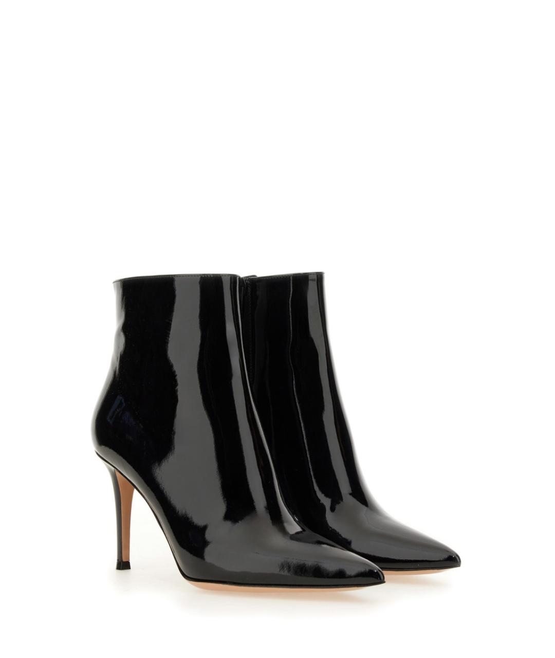 GIANVITO ROSSI Черные ботильоны из лакированной кожи, фото 2