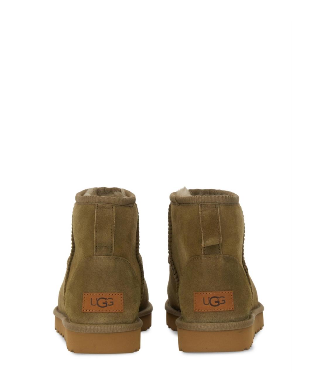 UGG AUSTRALIA Коричневые кожаные ботинки, фото 3