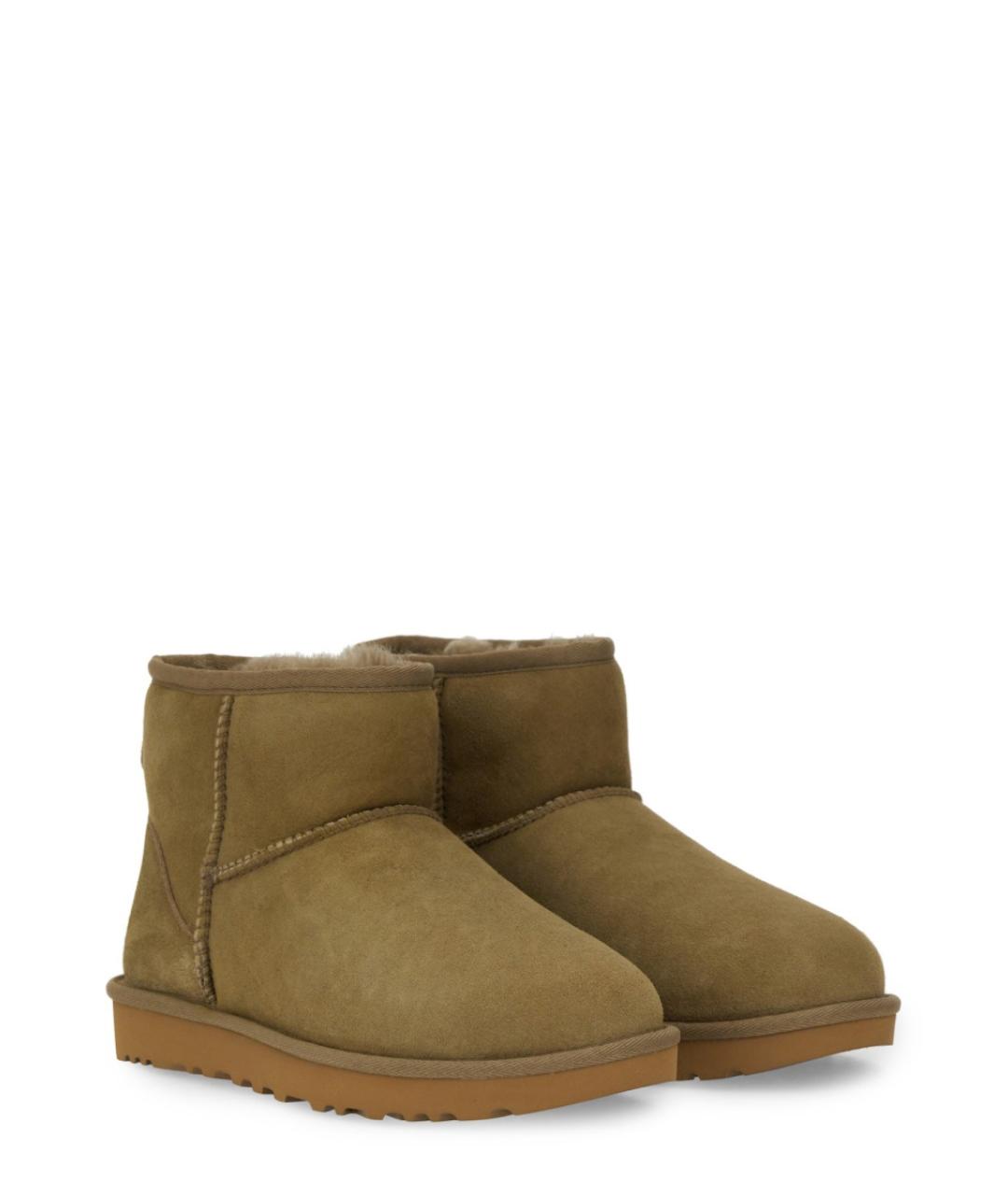 UGG AUSTRALIA Коричневые кожаные ботинки, фото 2