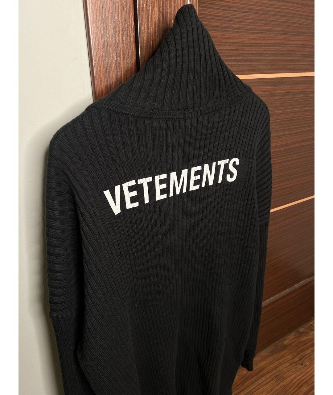 VETEMENTS Черный хлопковый джемпер / свитер, фото 3