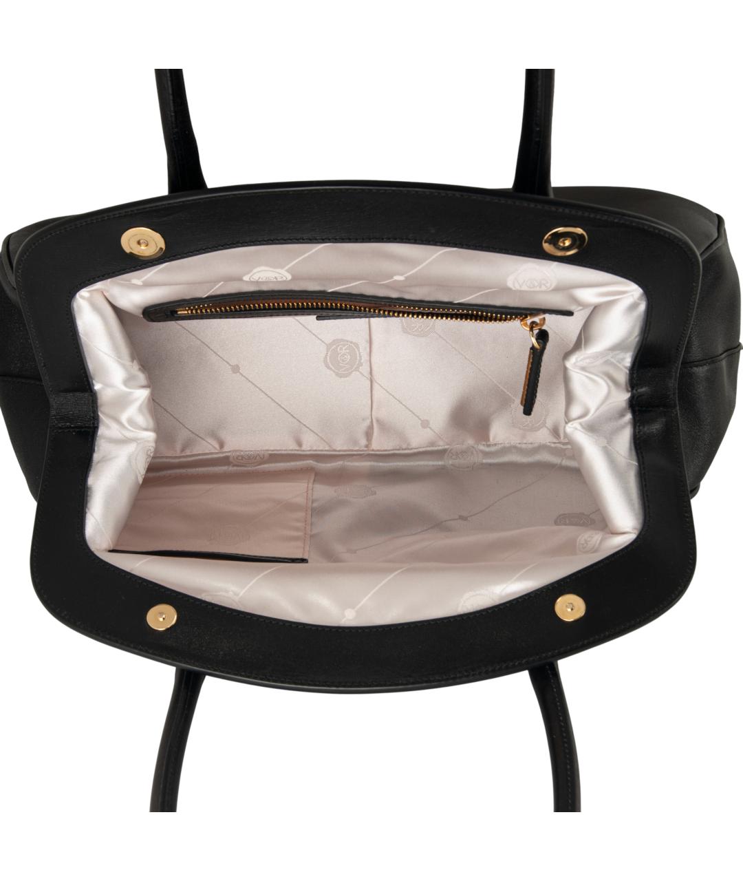 VIKTOR & ROLF Черная кожаная сумка тоут, фото 5