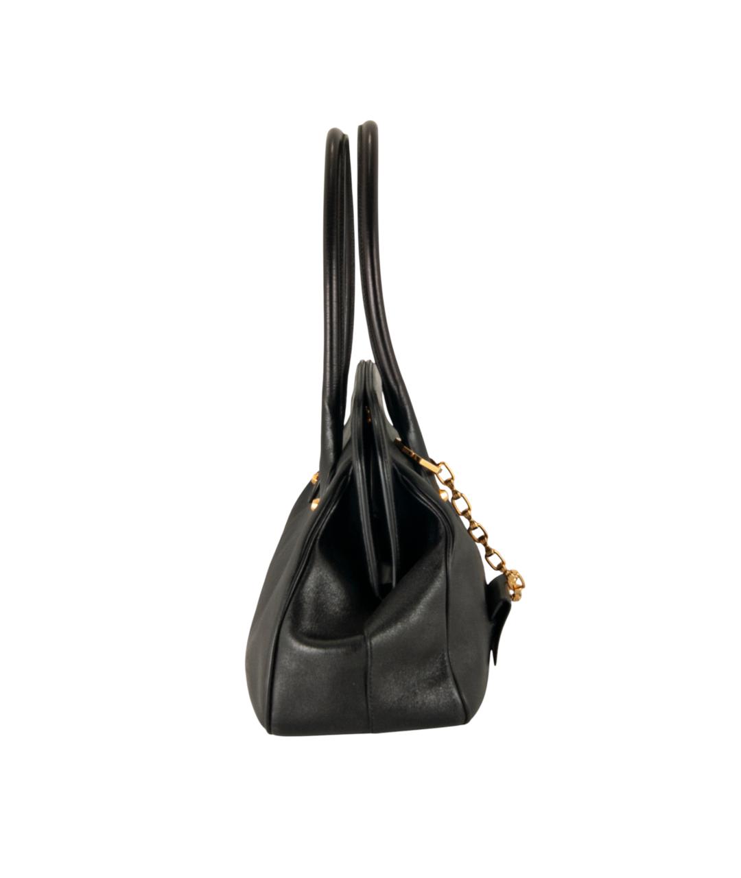 VIKTOR & ROLF Черная кожаная сумка тоут, фото 3