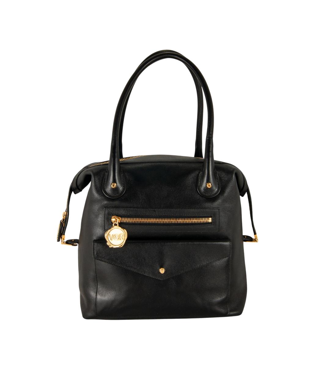 VIKTOR & ROLF Черная кожаная сумка тоут, фото 1