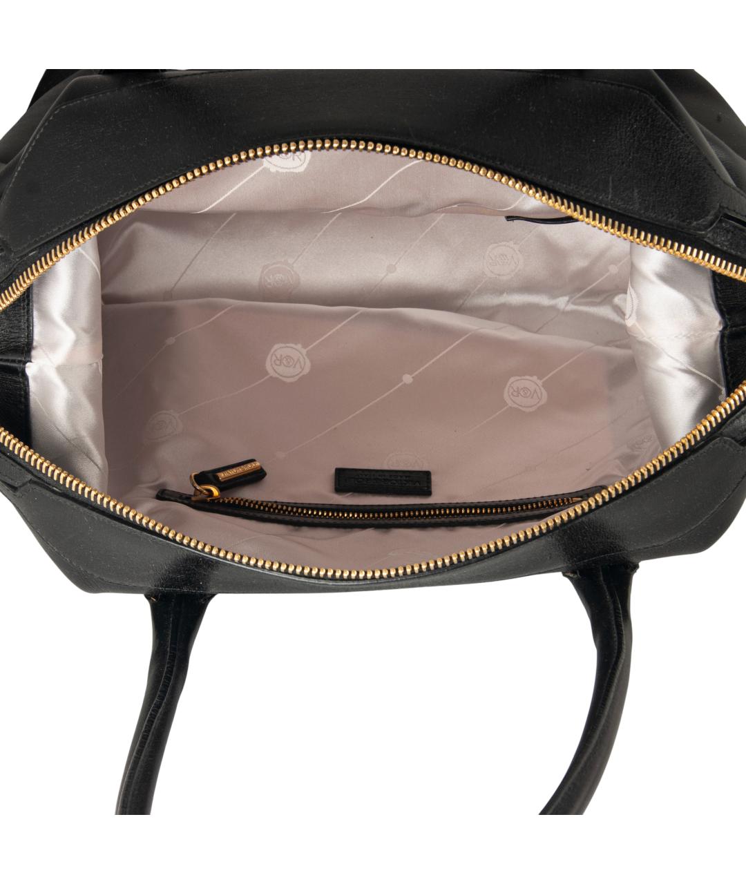 VIKTOR & ROLF Черная кожаная сумка тоут, фото 6