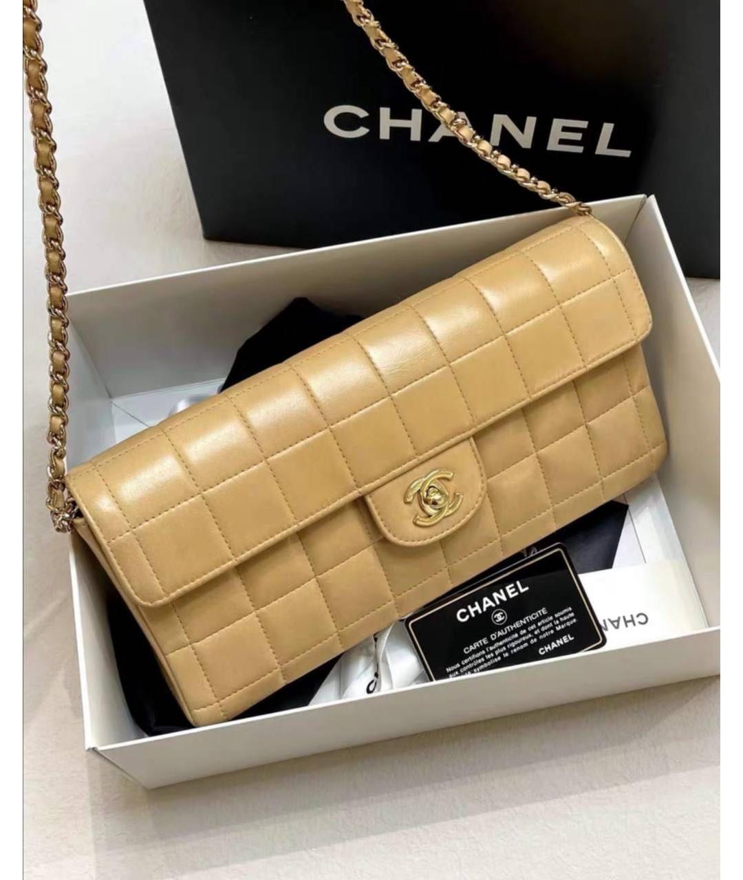 CHANEL Коричневая кожаная сумка через плечо, фото 4