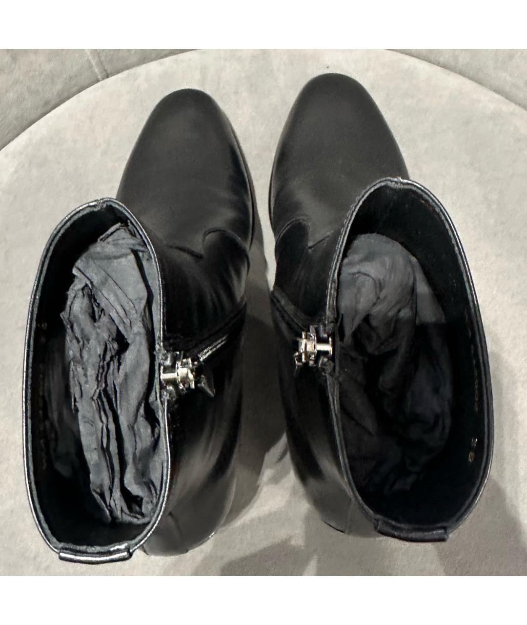 SAINT LAURENT Черные кожаные ботинки, фото 3