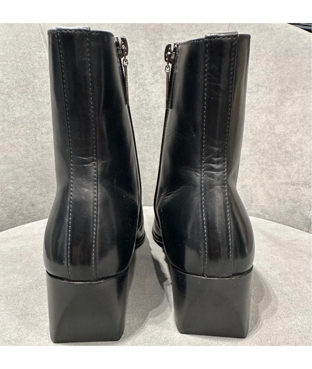 SAINT LAURENT Черные кожаные ботинки, фото 4