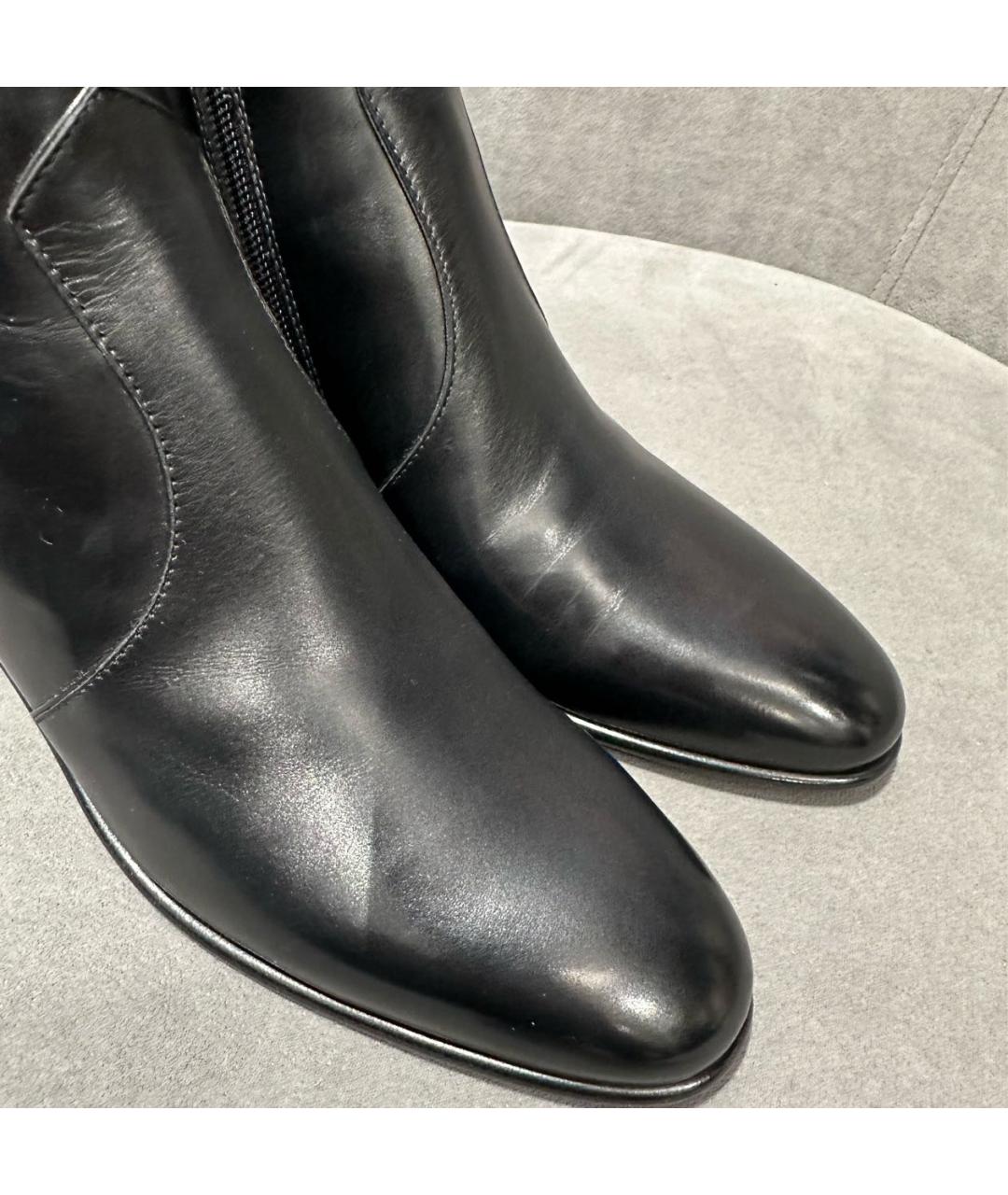 SAINT LAURENT Черные кожаные ботинки, фото 6