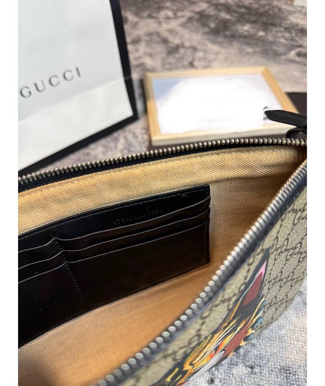 GUCCI Бежевая визитница, фото 4