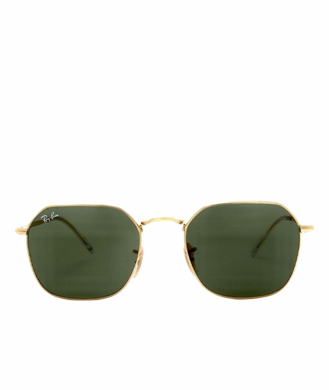 RAY BAN Золотые металлические солнцезащитные очки, фото 1