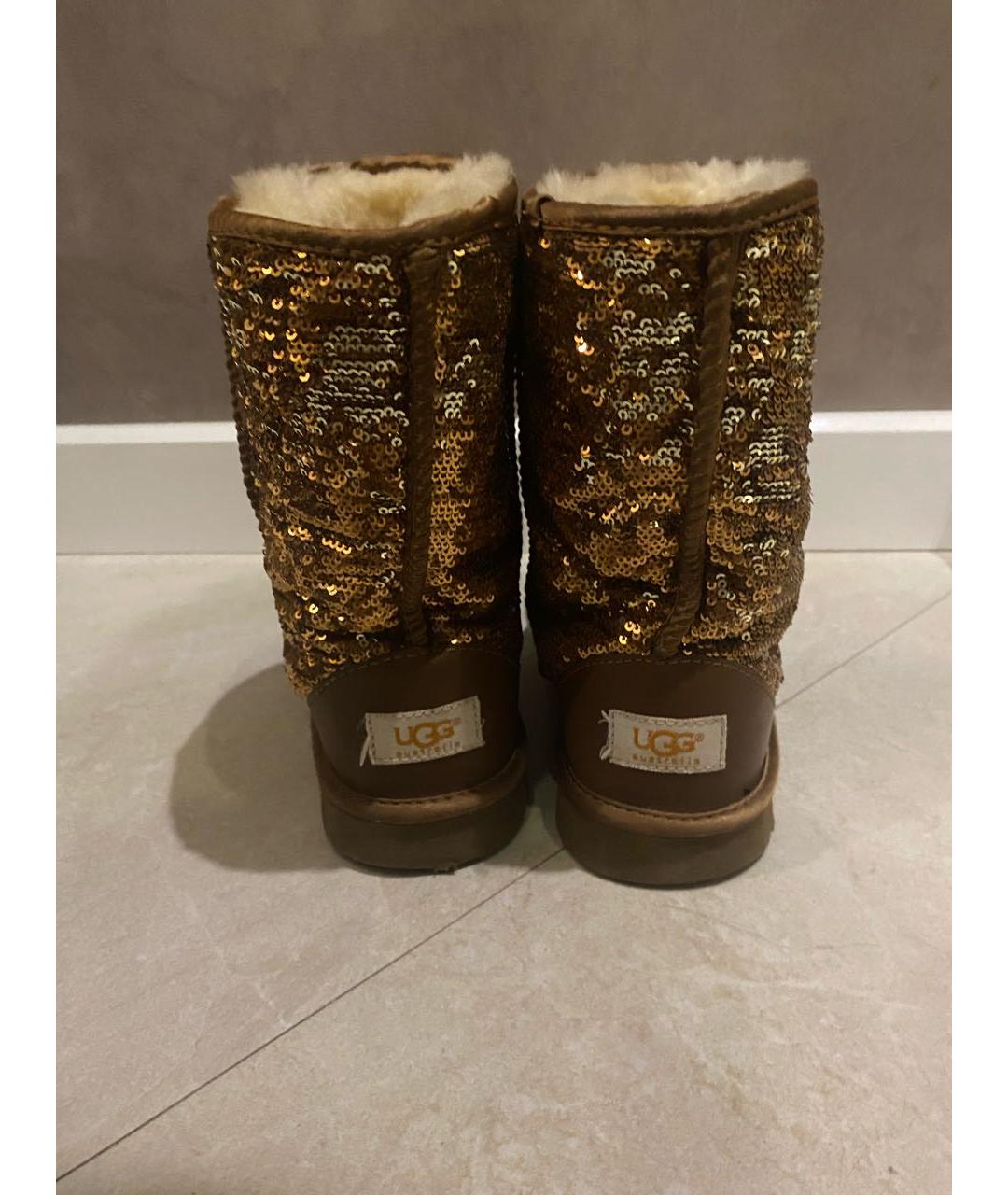 UGG AUSTRALIA Золотые полусапоги, фото 4