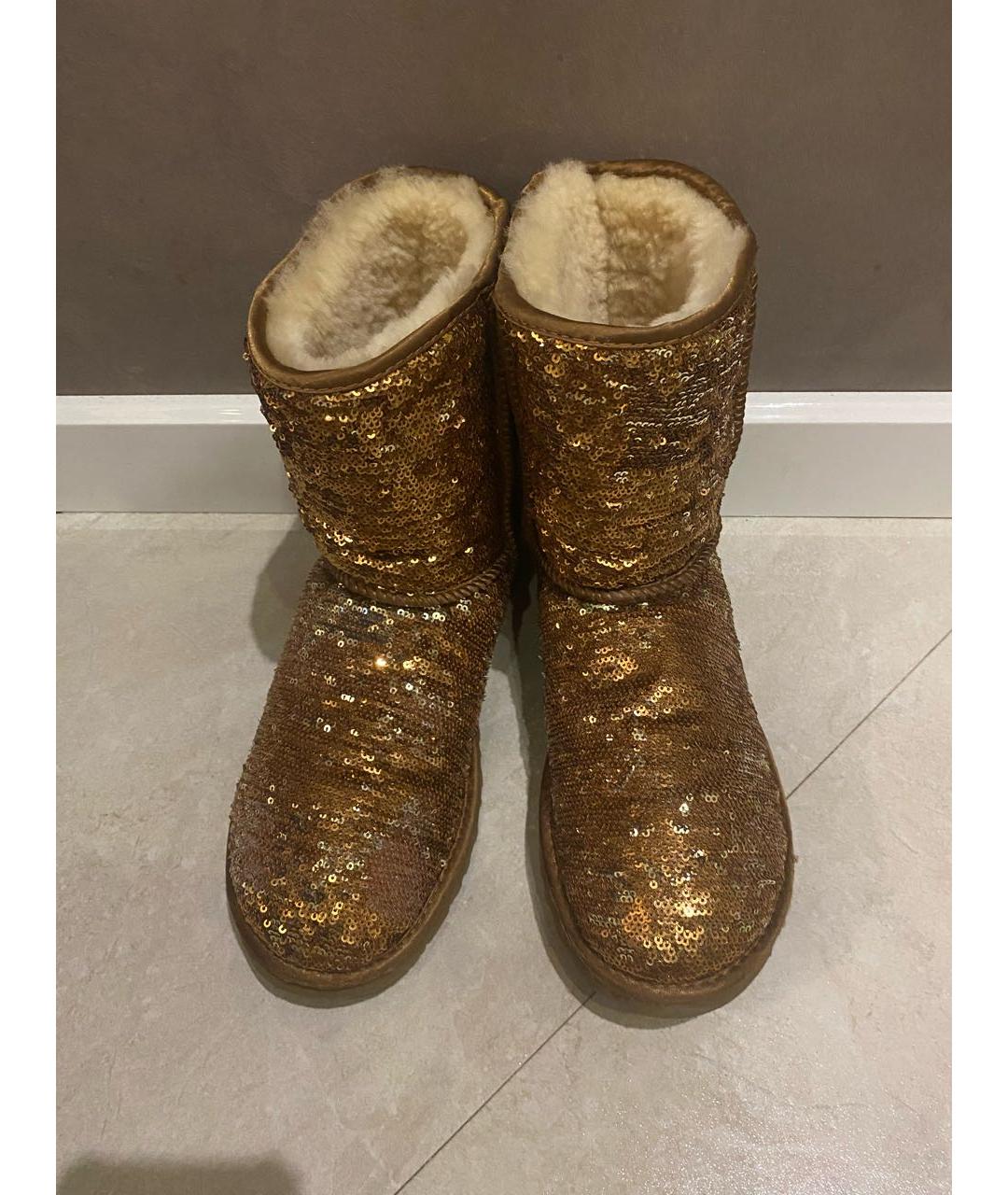 UGG AUSTRALIA Золотые полусапоги, фото 3