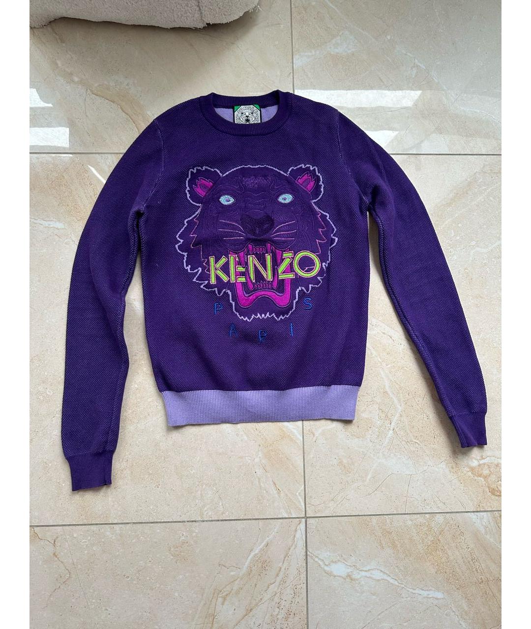 KENZO Фиолетовый хлопковый джемпер / свитер, фото 5