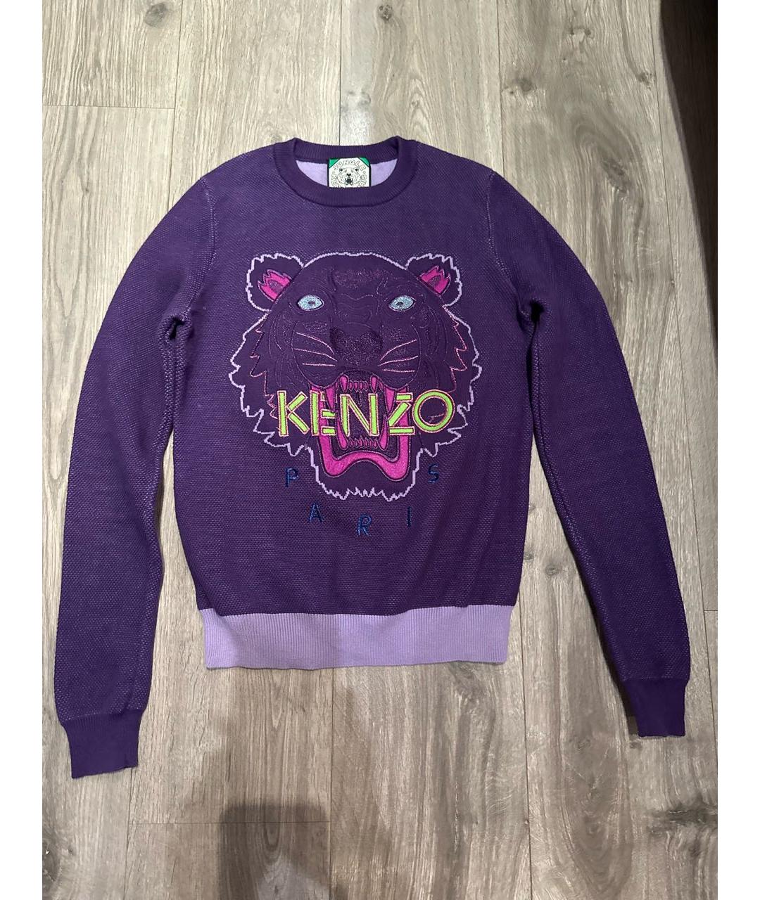 KENZO Фиолетовый хлопковый джемпер / свитер, фото 7