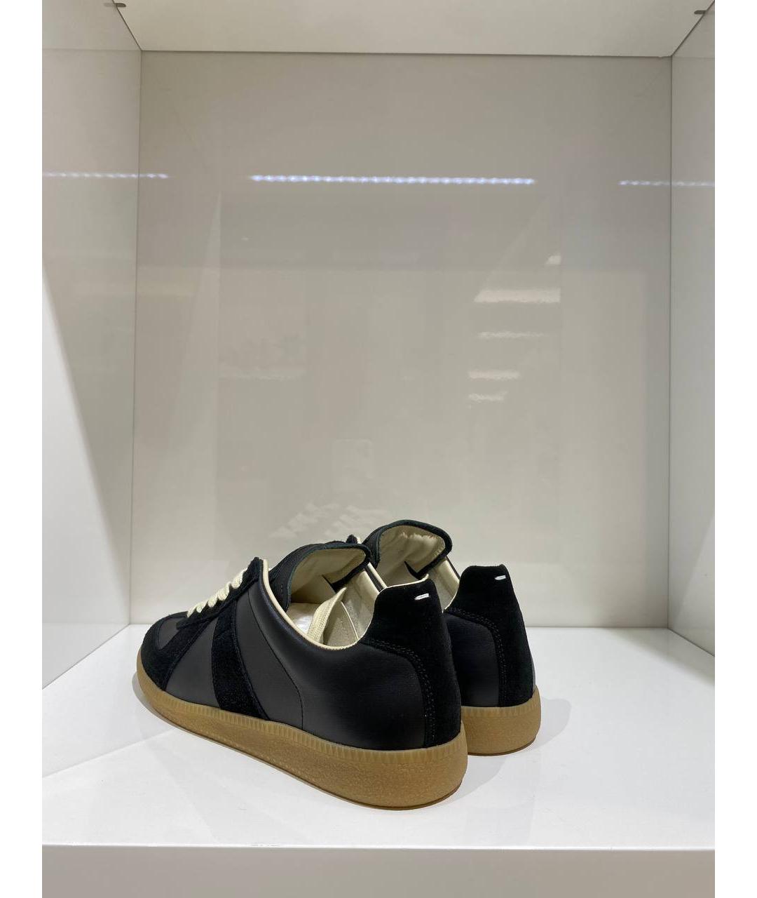 MAISON MARGIELA Черные низкие кроссовки / кеды, фото 2