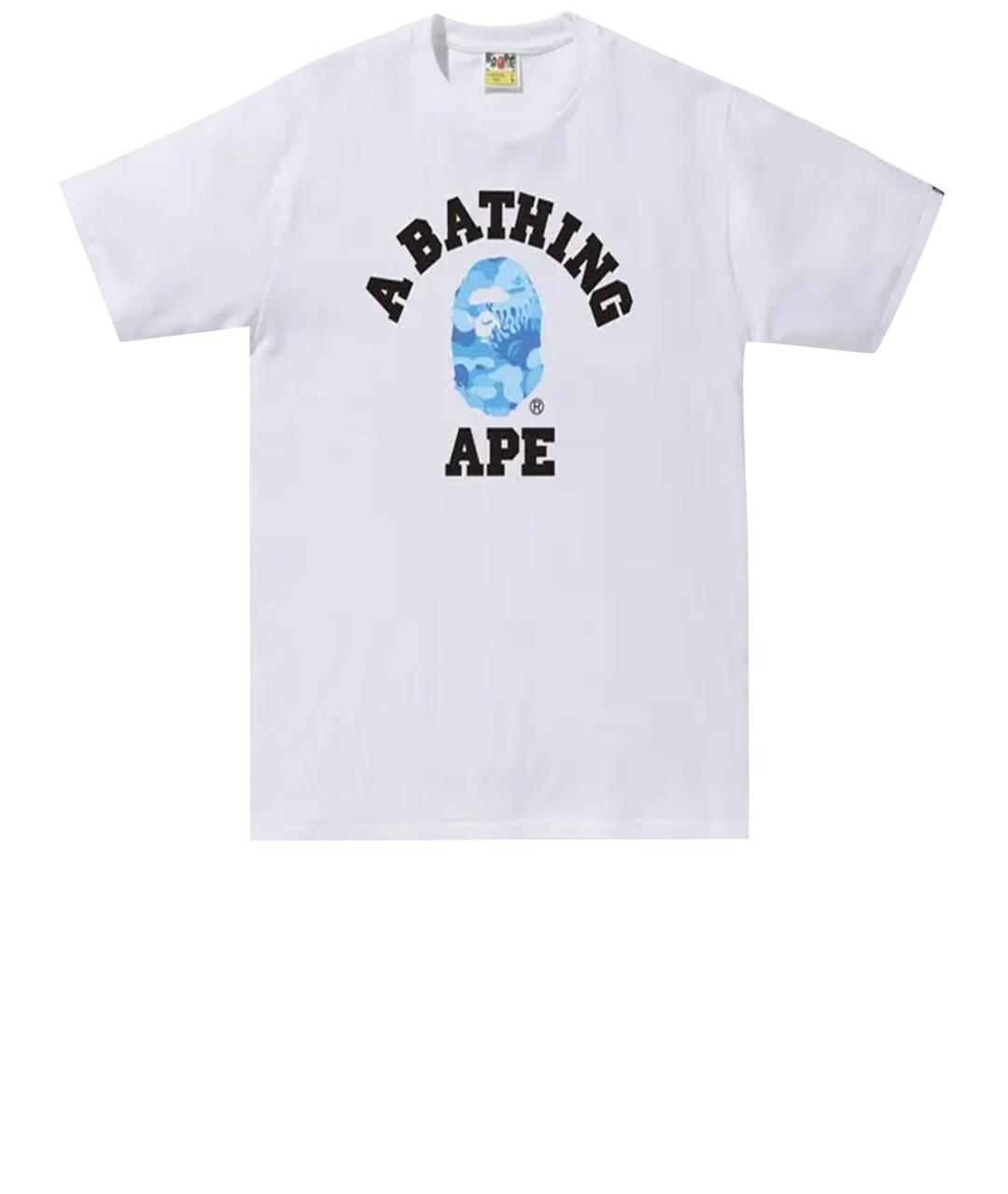 A BATHING APE Белая хлопковая футболка, фото 1