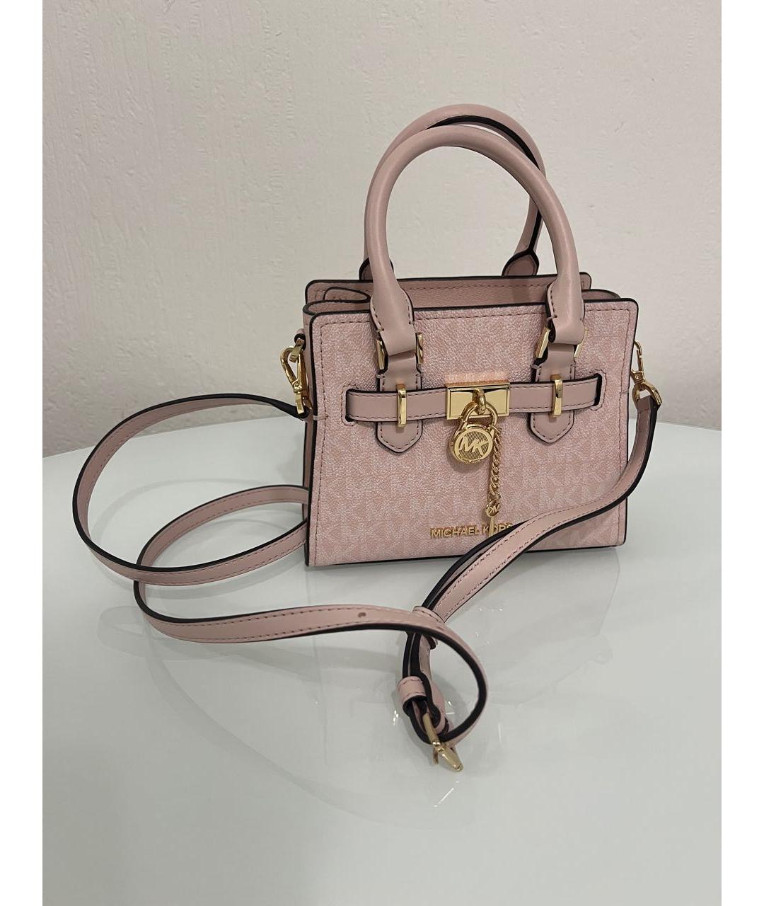 MICHAEL KORS Розовая кожаная сумка через плечо, фото 4