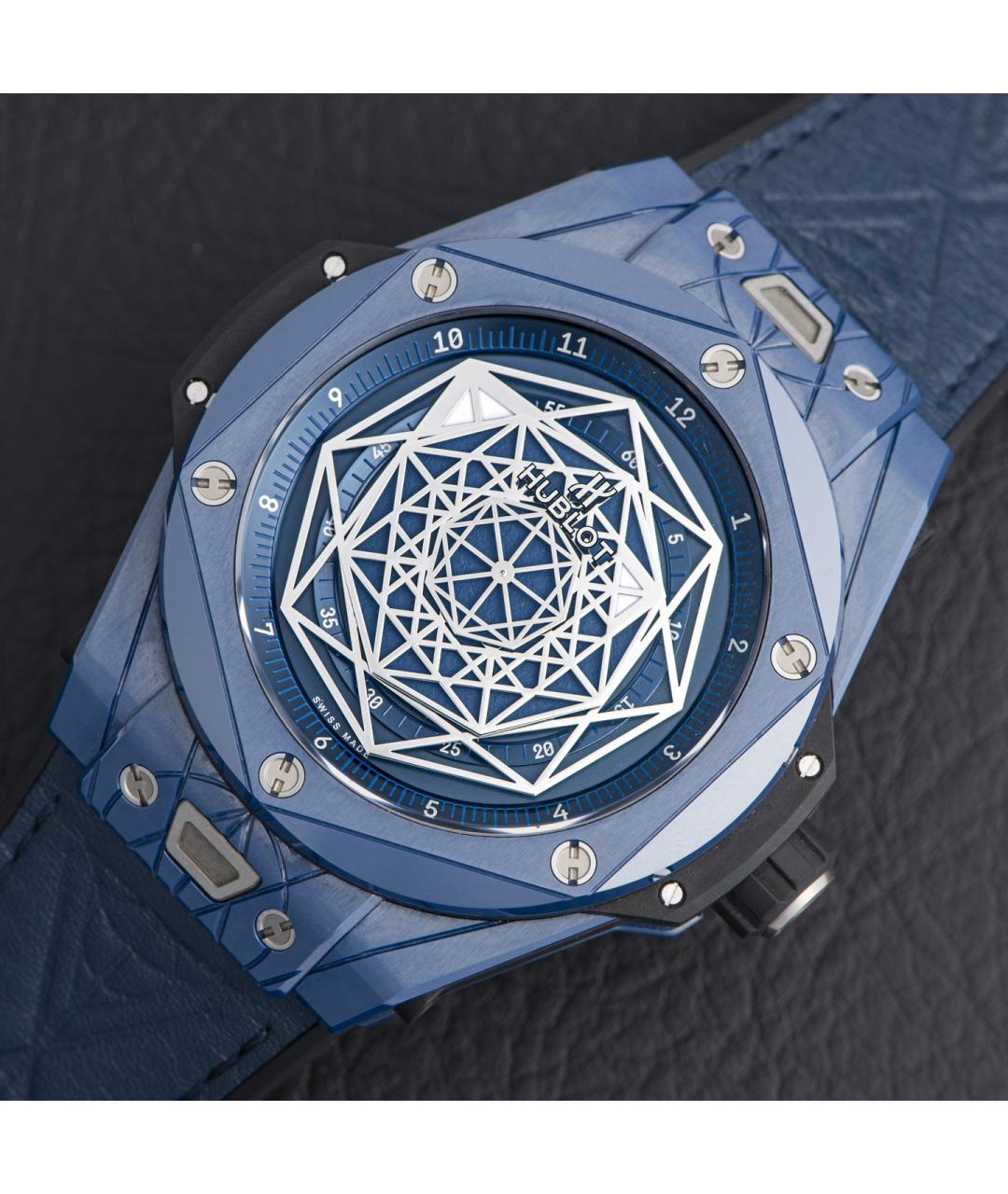 HUBLOT Синие керамические часы, фото 3