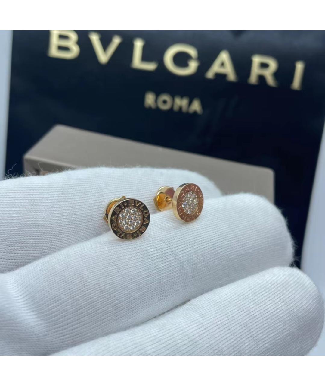 BVLGARI Золотые серьги из розового золота, фото 7