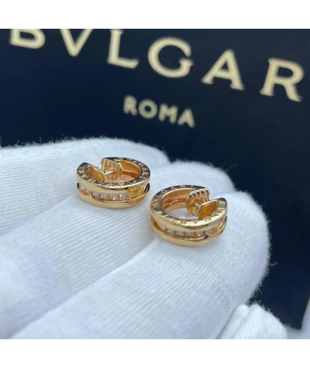 BVLGARI Золотые серьги из розового золота, фото 9