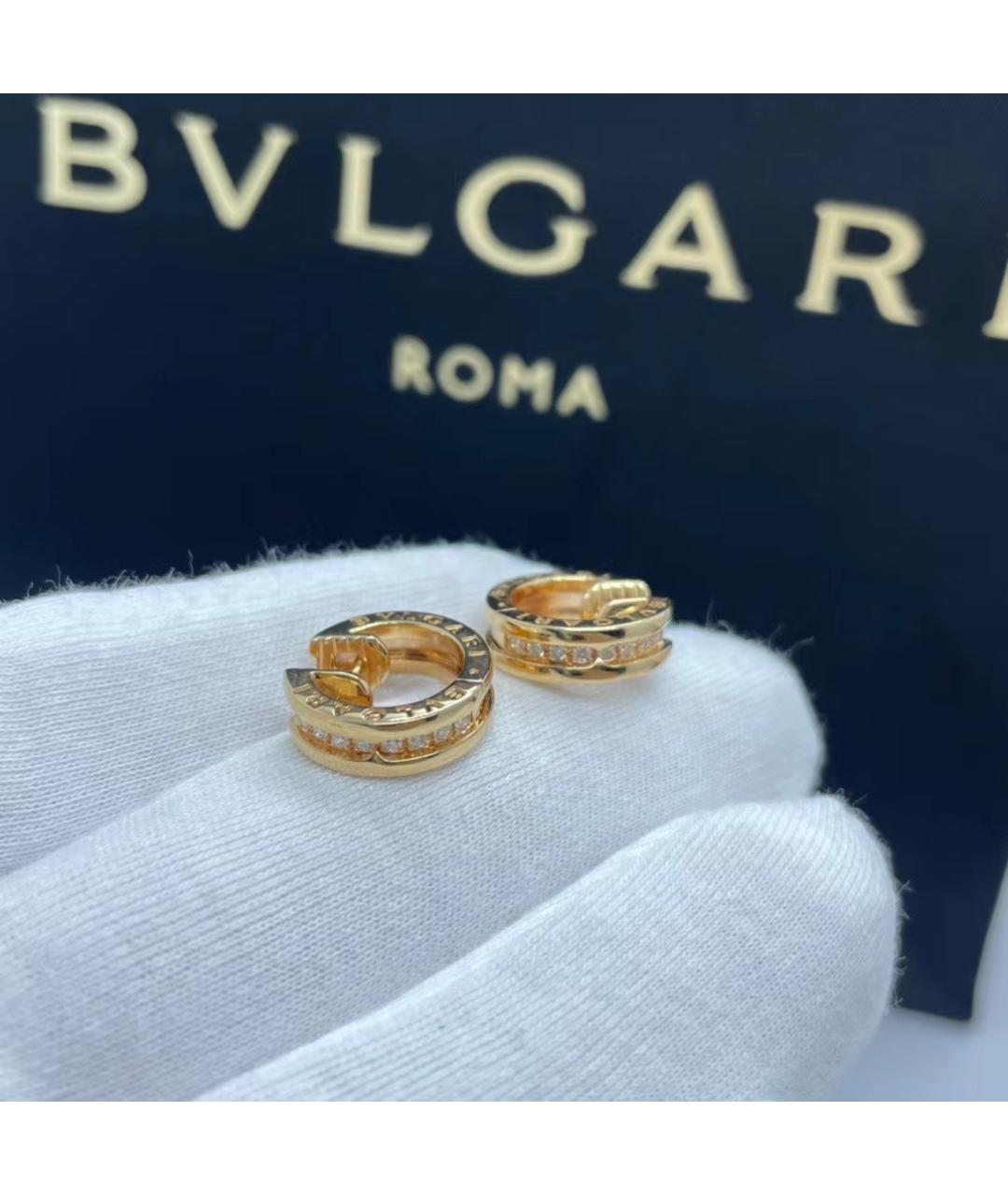 BVLGARI Золотые серьги из розового золота, фото 3