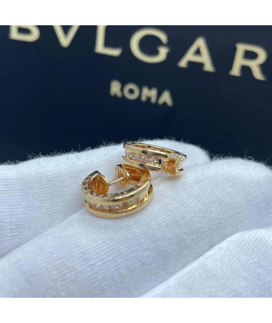 BVLGARI Золотые серьги из розового золота, фото 2