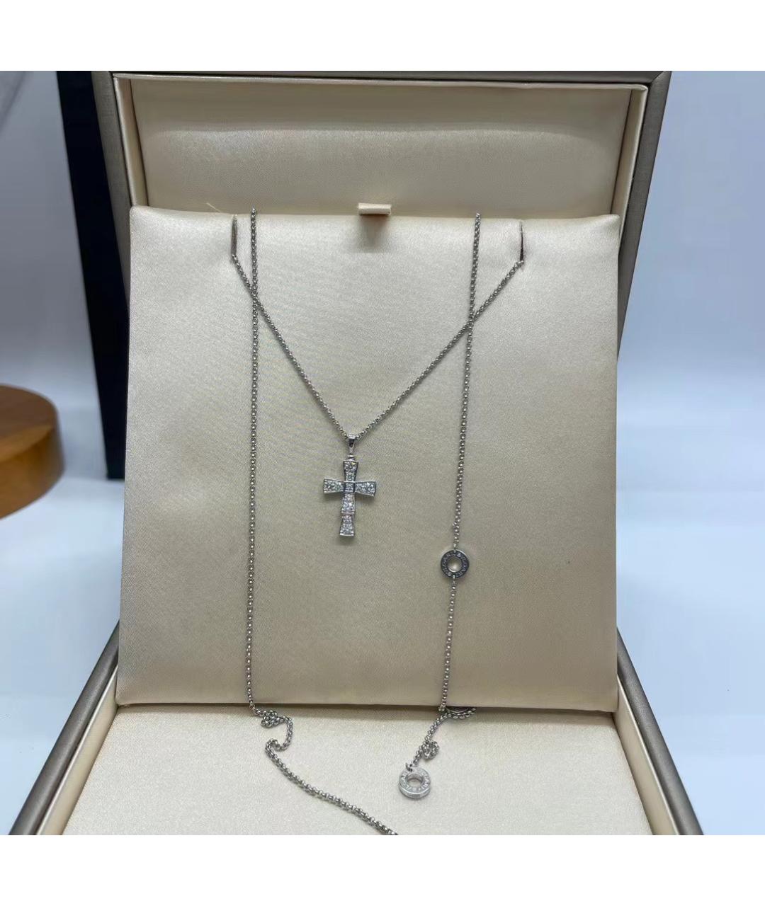 BVLGARI Белое колье из белого золота, фото 6