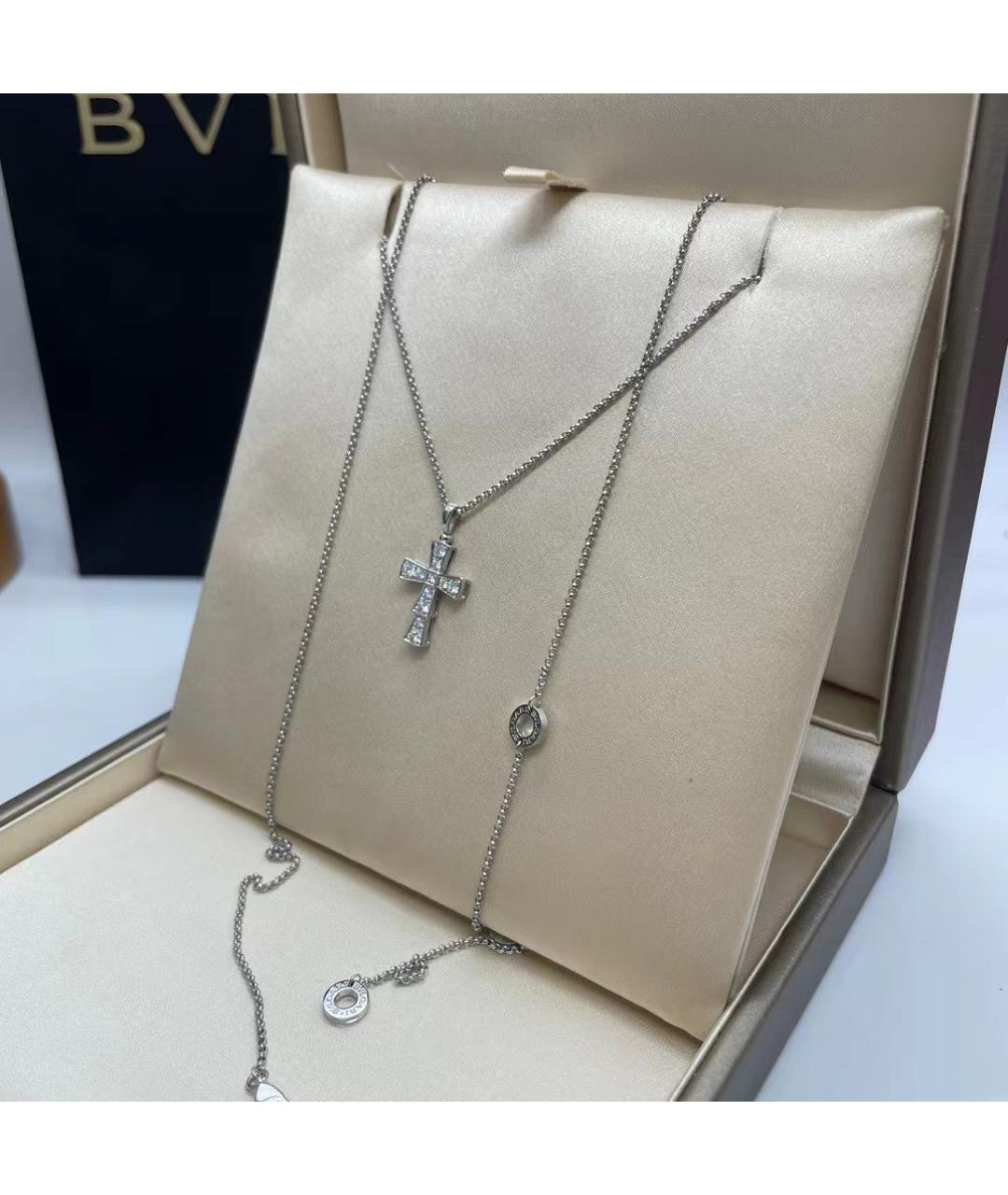 BVLGARI Белое колье из белого золота, фото 5