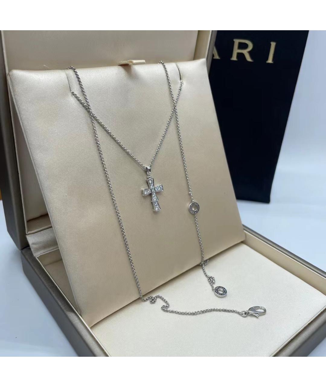 BVLGARI Белое колье из белого золота, фото 2