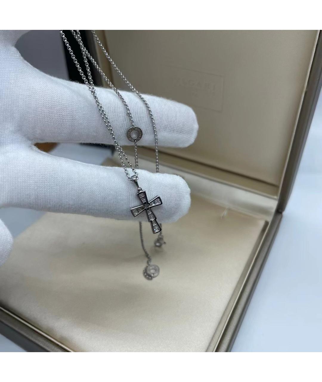 BVLGARI Белое колье из белого золота, фото 3